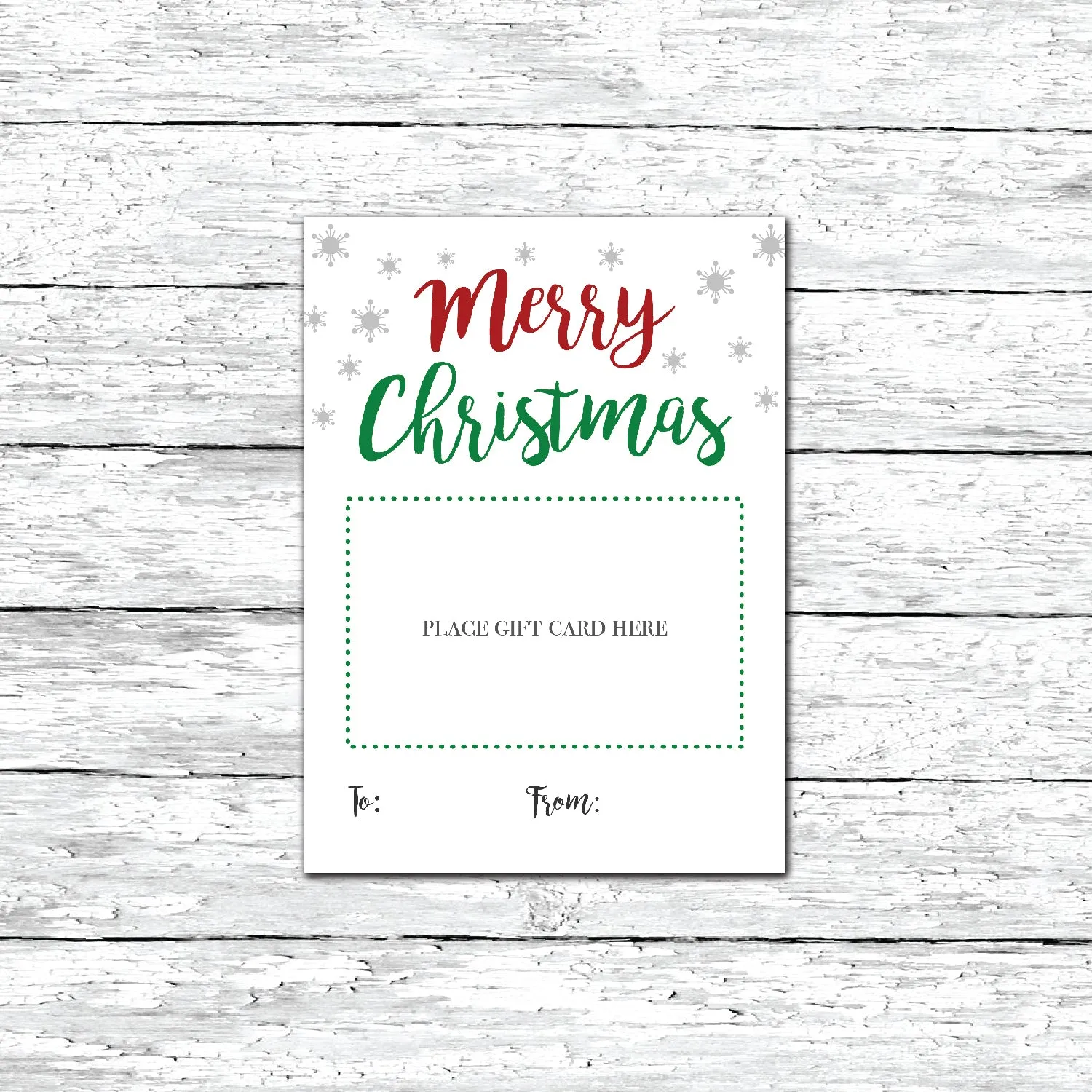 Printable Christmas Gift Card Holders