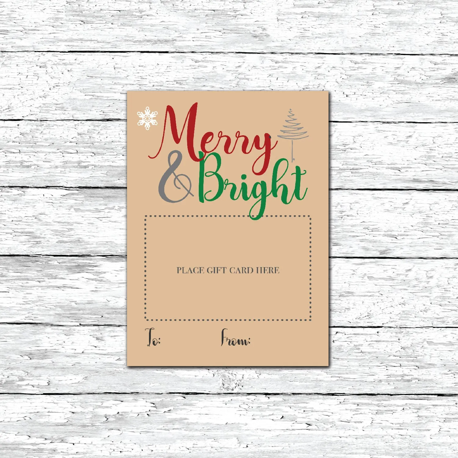 Printable Christmas Gift Card Holders