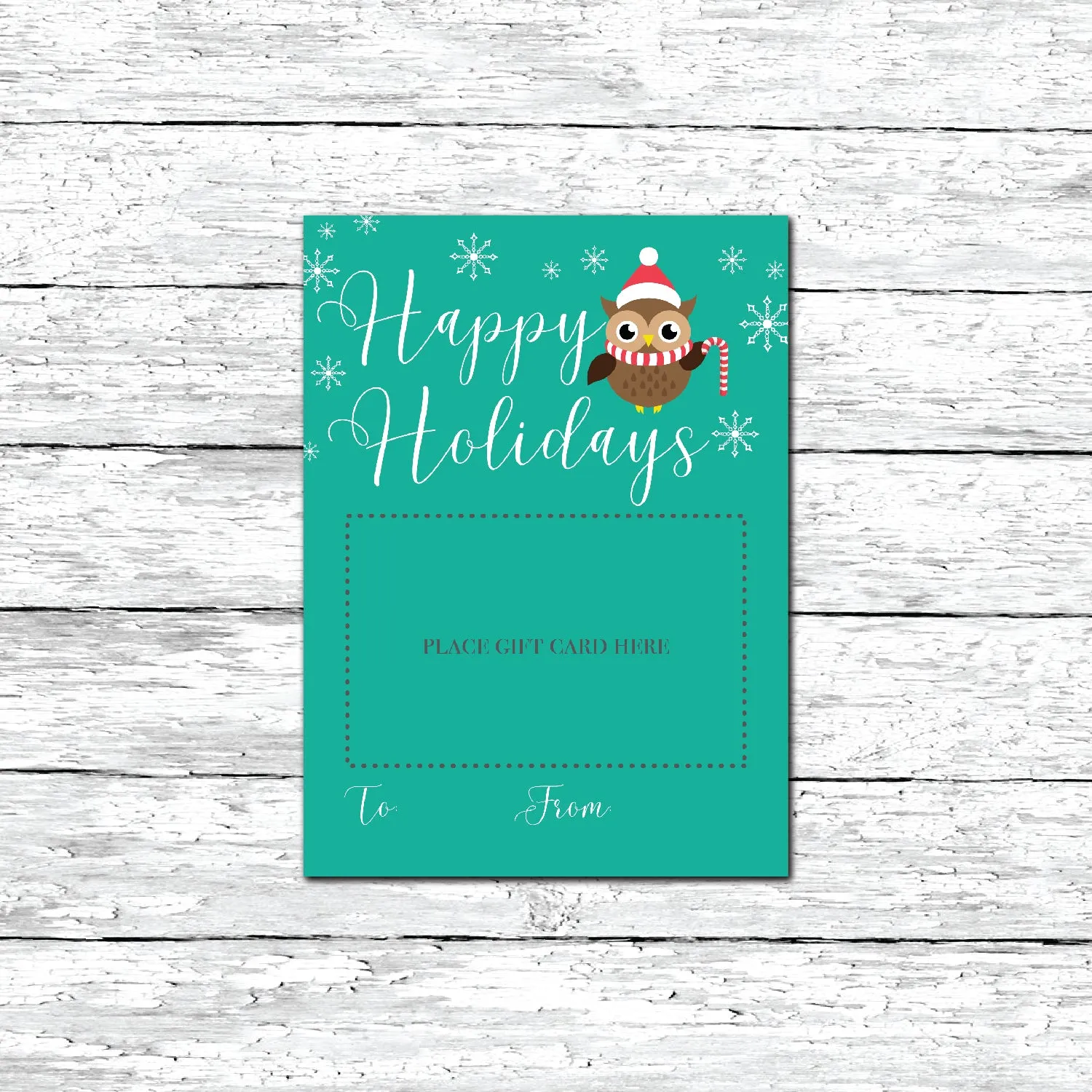 Printable Christmas Gift Card Holders