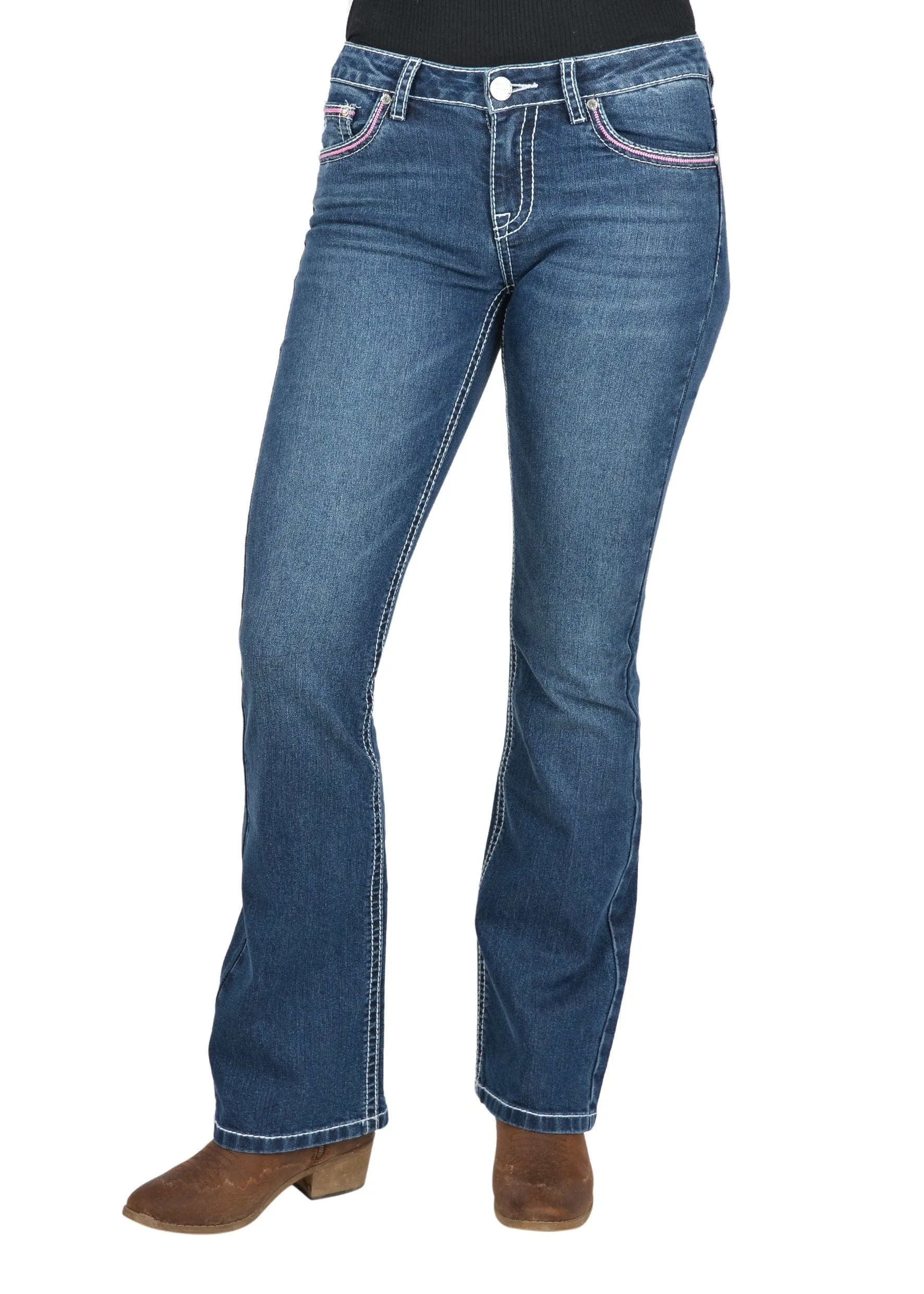 Pure Western Jeans Womens Willa Boot Cut Evening Sky