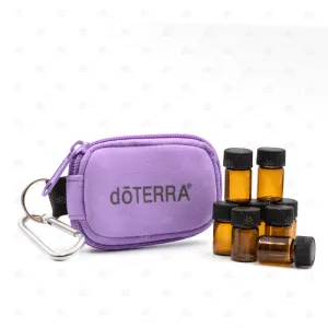 Purple - doTERRA Branded Key Chain Case with 10 Sample Vials (5/8 Dram)