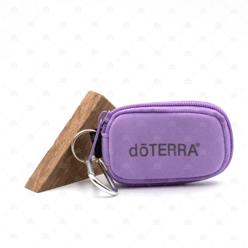 Purple - doTERRA Branded Key Chain Case with 10 Sample Vials (5/8 Dram)