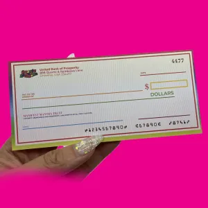 Quartz & Rainbows Manifestation Faux Checkbook