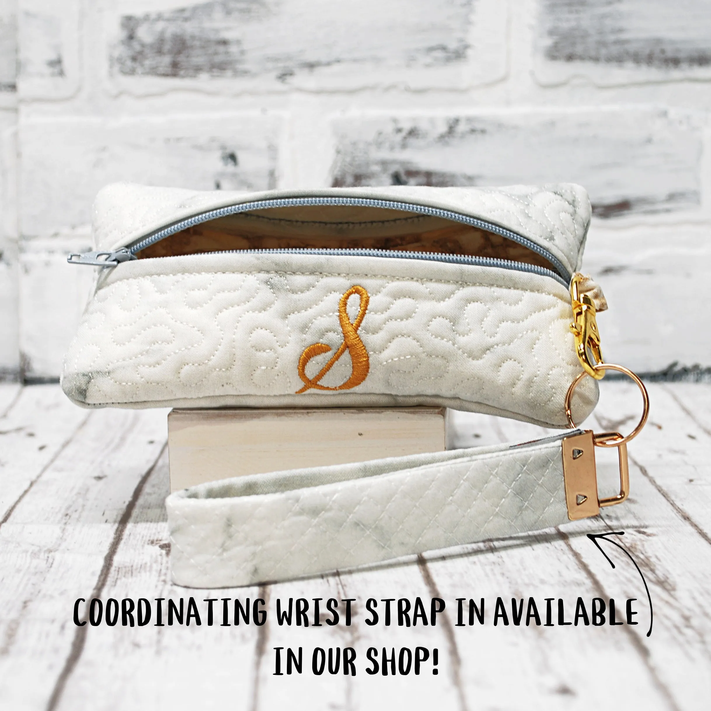 Quartz Personalized Quilted Pouch