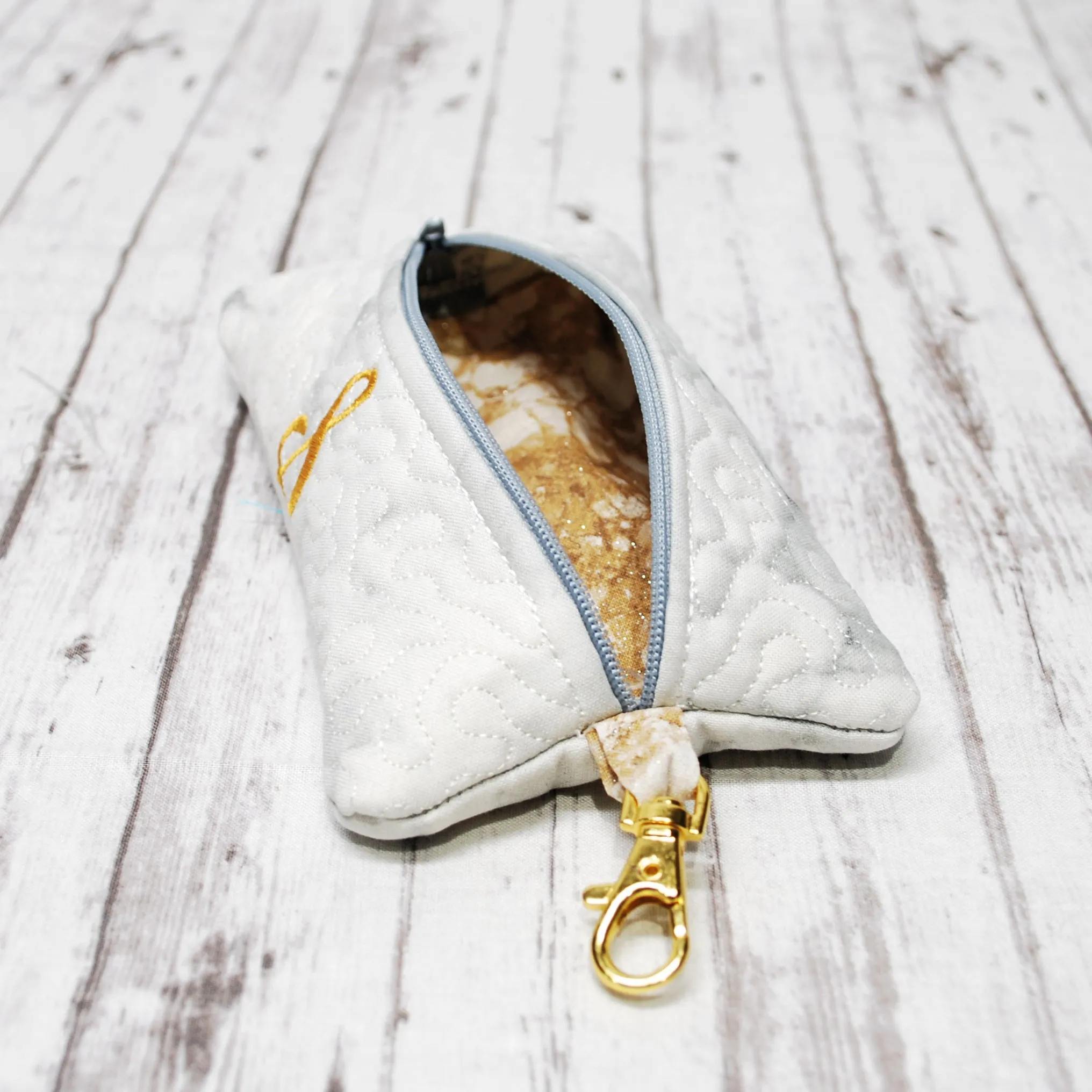 Quartz Personalized Quilted Pouch