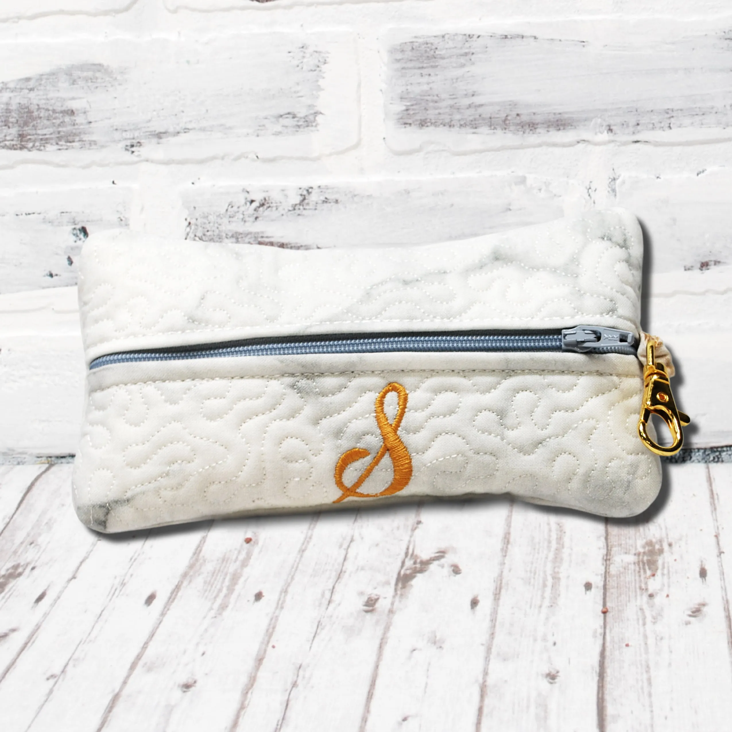 Quartz Personalized Quilted Pouch