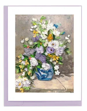 Quilled Artist Series - Spring Bouquet, Renoir Greeting Card