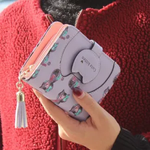 Realaiot Fashion Small Female Purse short purse Lady Letter Snap Fastener Zipper Short Clutch Wallet Card Holder Coin Money Women Wallet