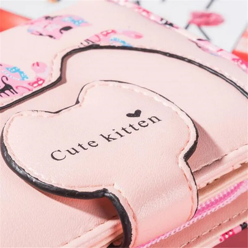 Realaiot Fashion Small Female Purse short purse Lady Letter Snap Fastener Zipper Short Clutch Wallet Card Holder Coin Money Women Wallet