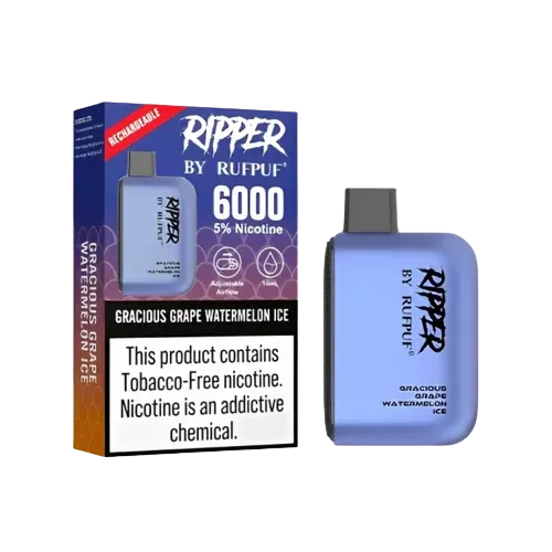 RIPPER BY RUFPUF - Disposable Gracious Grape Watermelon Ice 6000 Puffs 5%