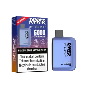 RIPPER BY RUFPUF - Disposable Gracious Grape Watermelon Ice 6000 Puffs 5%
