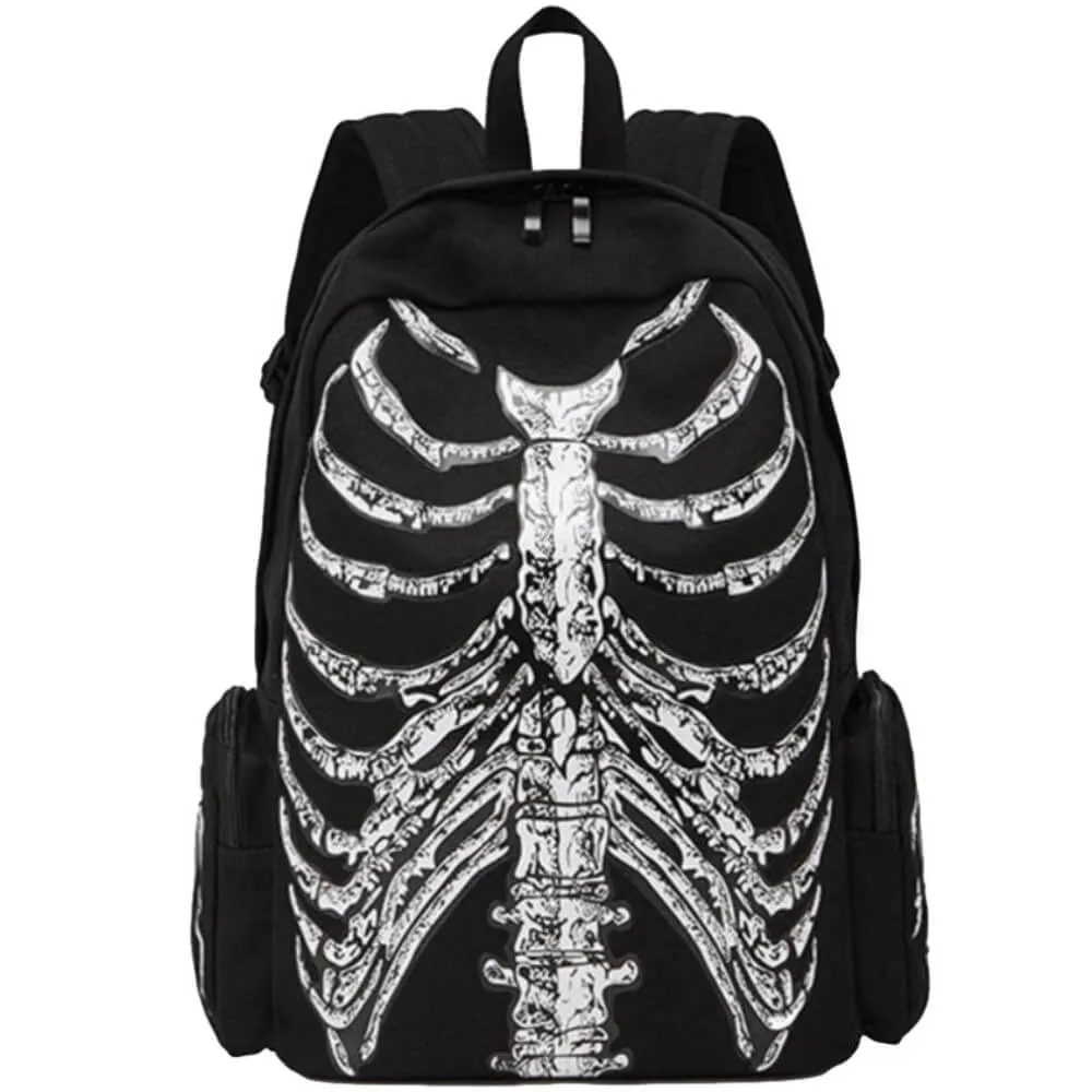 Ro Rox Dyrk Gothic Skeleton Hooded Backpack