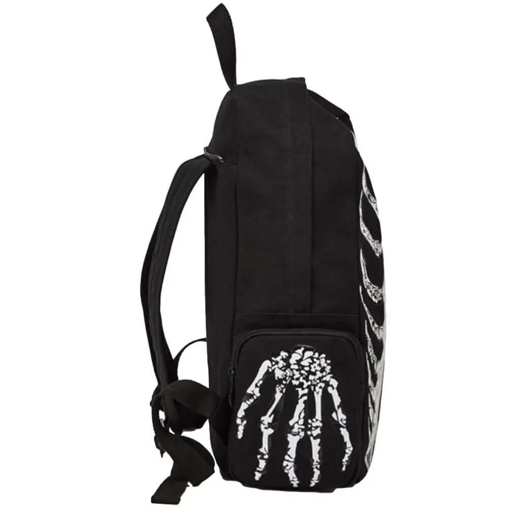 Ro Rox Dyrk Gothic Skeleton Hooded Backpack