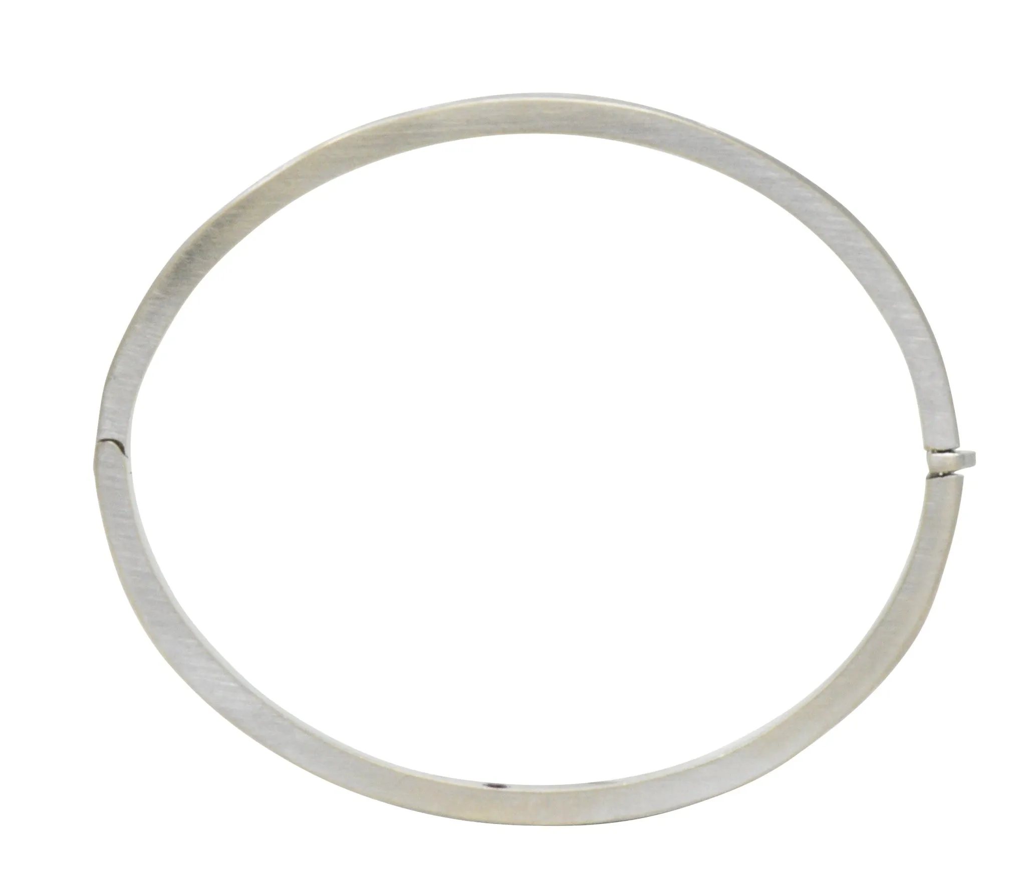 Roberto Coin Diamond 18 Karat White Gold Elephant Bangle Bracelet
