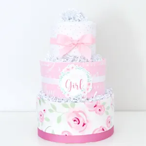 Rose Diaper Cake - SKU:  DCBG1006
