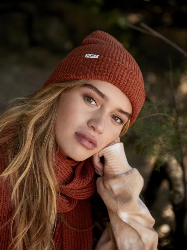 Roxy Womens Island Fox Beanie - Baked Clay