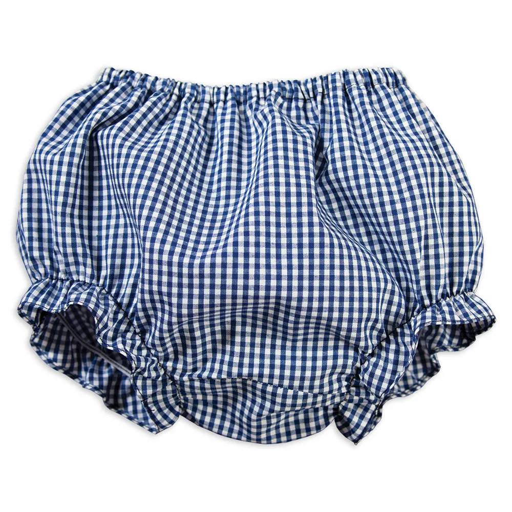 Royal Blue Gingham Girl Diaper Cover