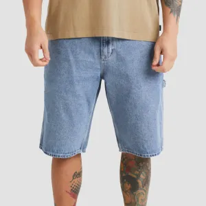 RVCA Americana Denim Shorts Broken Blue Wash