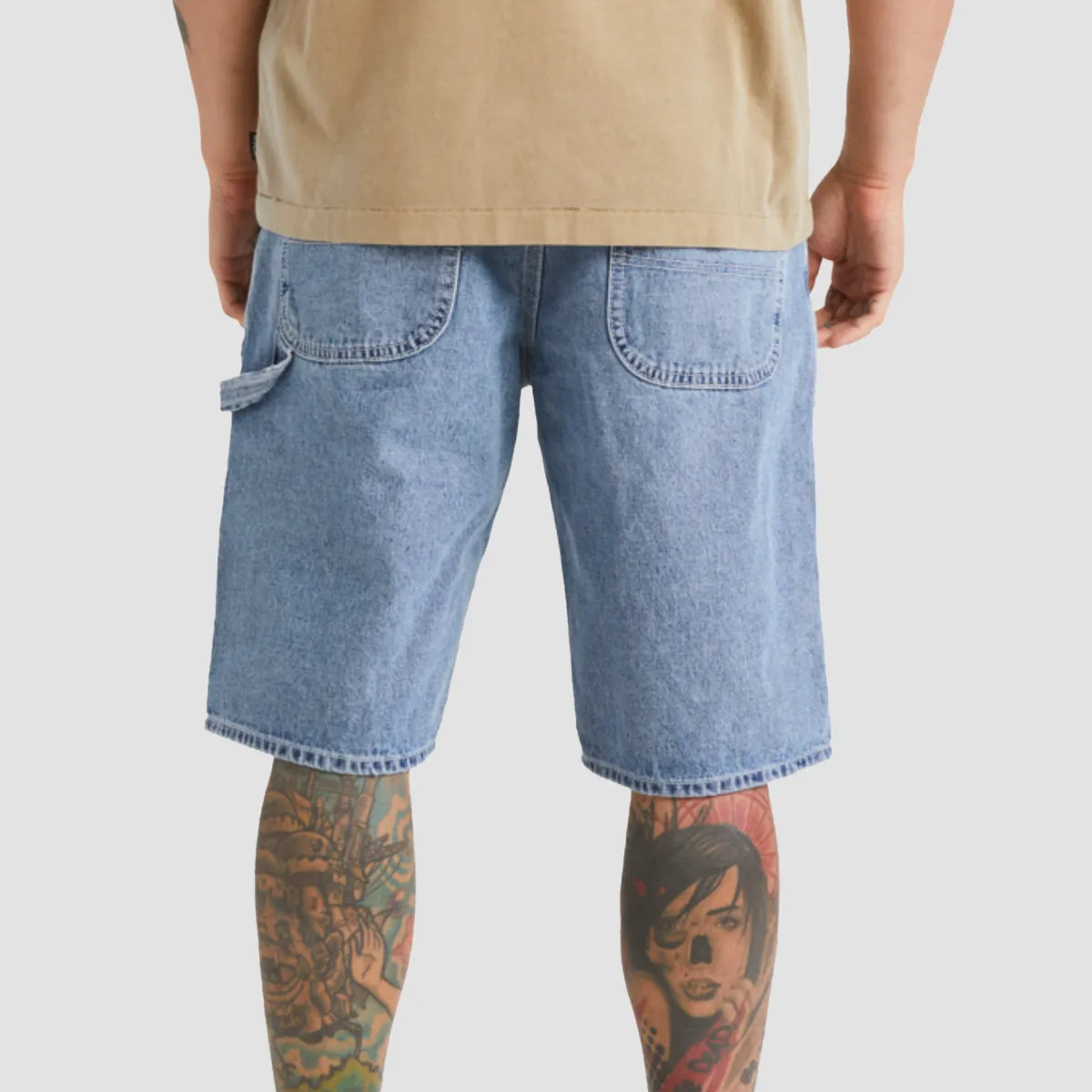 RVCA Americana Denim Shorts Broken Blue Wash