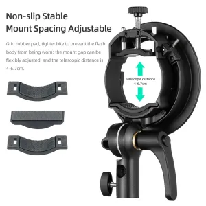 S2 S-Type Speedlite Bracket  Plastic Portable for Godox V1?V860II?AD200?S black