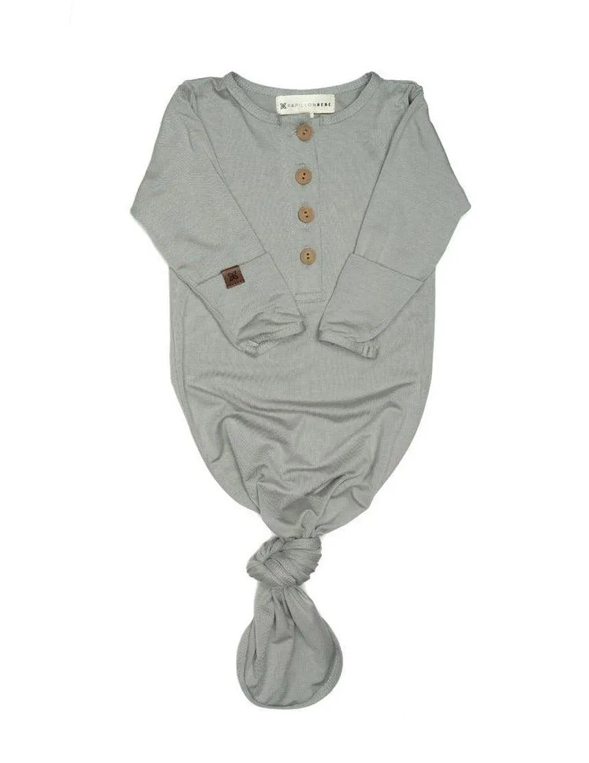 Sage Everything Newborn Knotted Gown