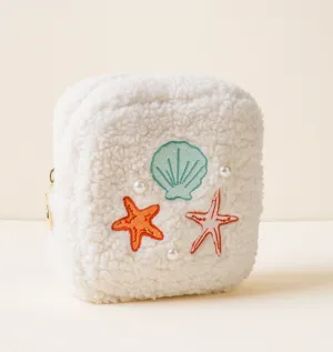 Seashells & Pearls Square Teddy Pouch