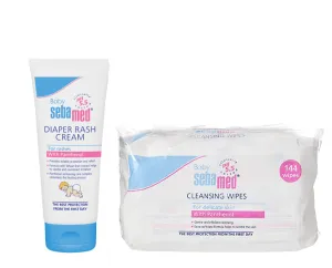 Sebamed Changing Bundle - 2 wipes   diaper cream