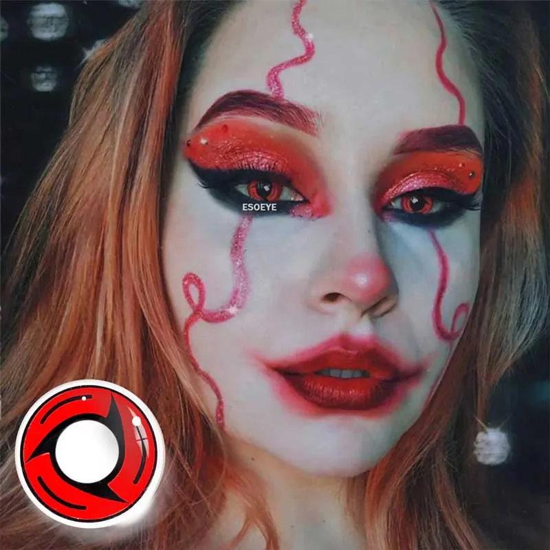 Sharingan Bladed Anime Cosplay Contact Lenses Yearly