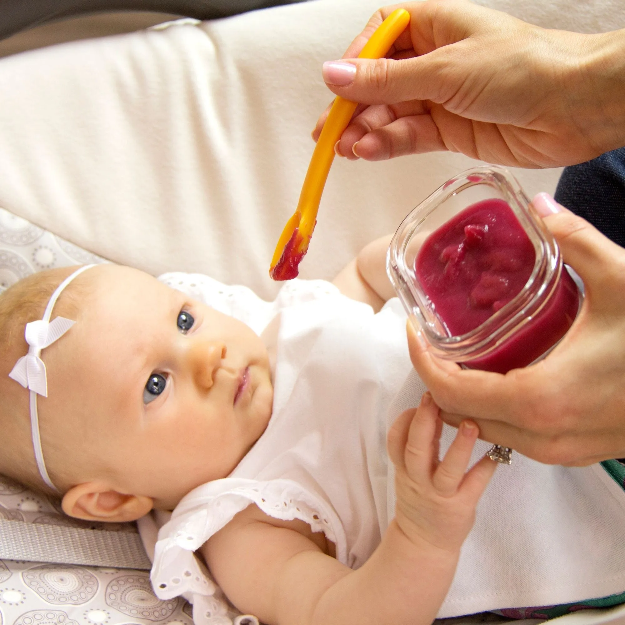 Silicone Baby Spoon w/ Carrying Case