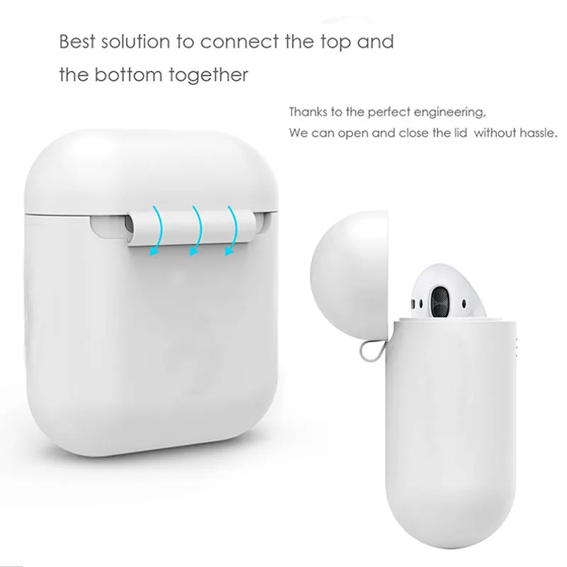 Silicone Shock Proof Protective Case - Glow in the Dark Portable Headset Holder Shell for Apple AirPods