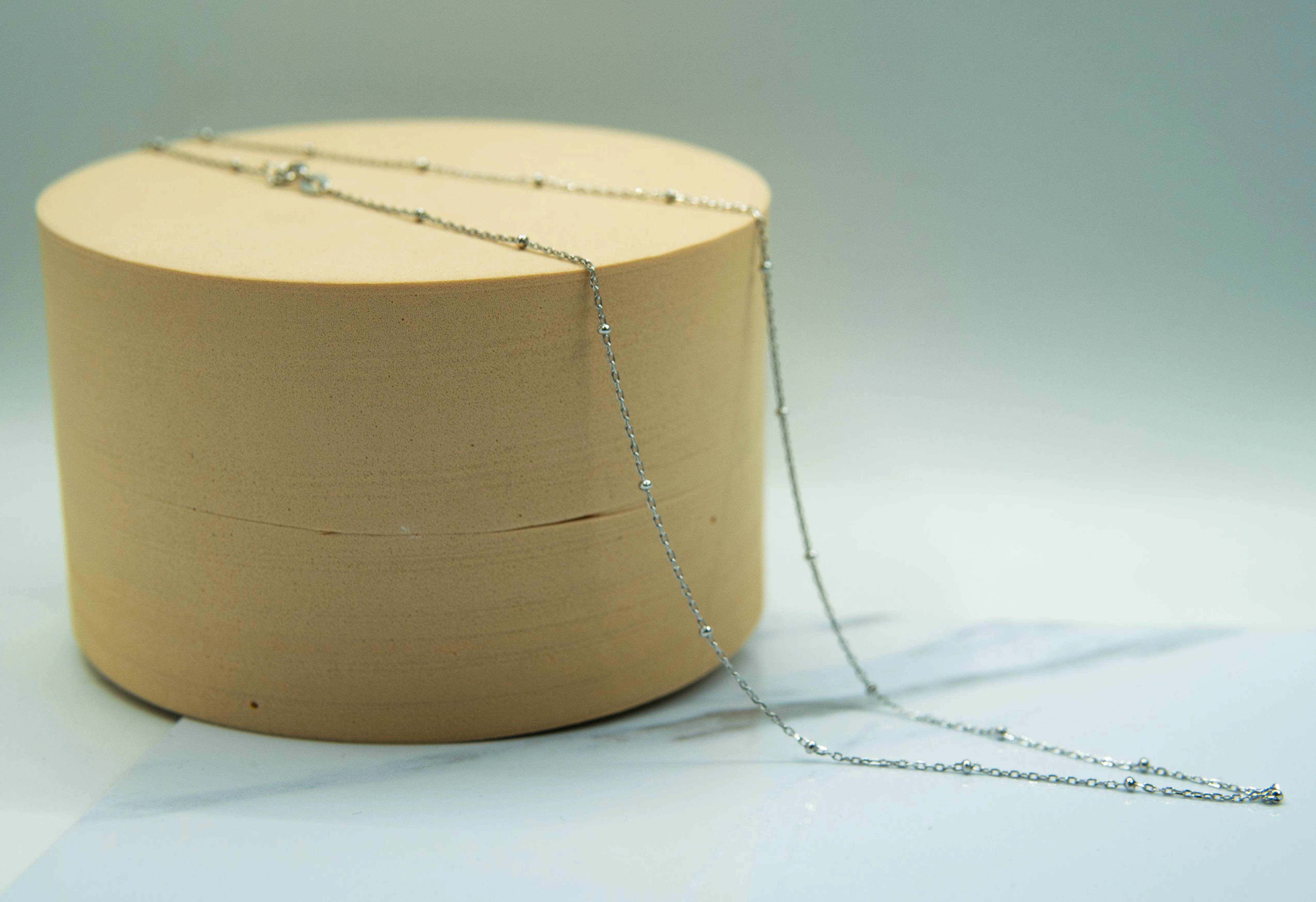 Silver Necklace - Mini Ball Divider
