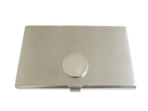 Silver Toned Etched Acorn Business Card Holder