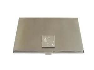 Silver Toned Etched Elk Business Card Holder