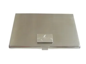 Silver Toned Etched Killer Whale Orca Business Card Holder