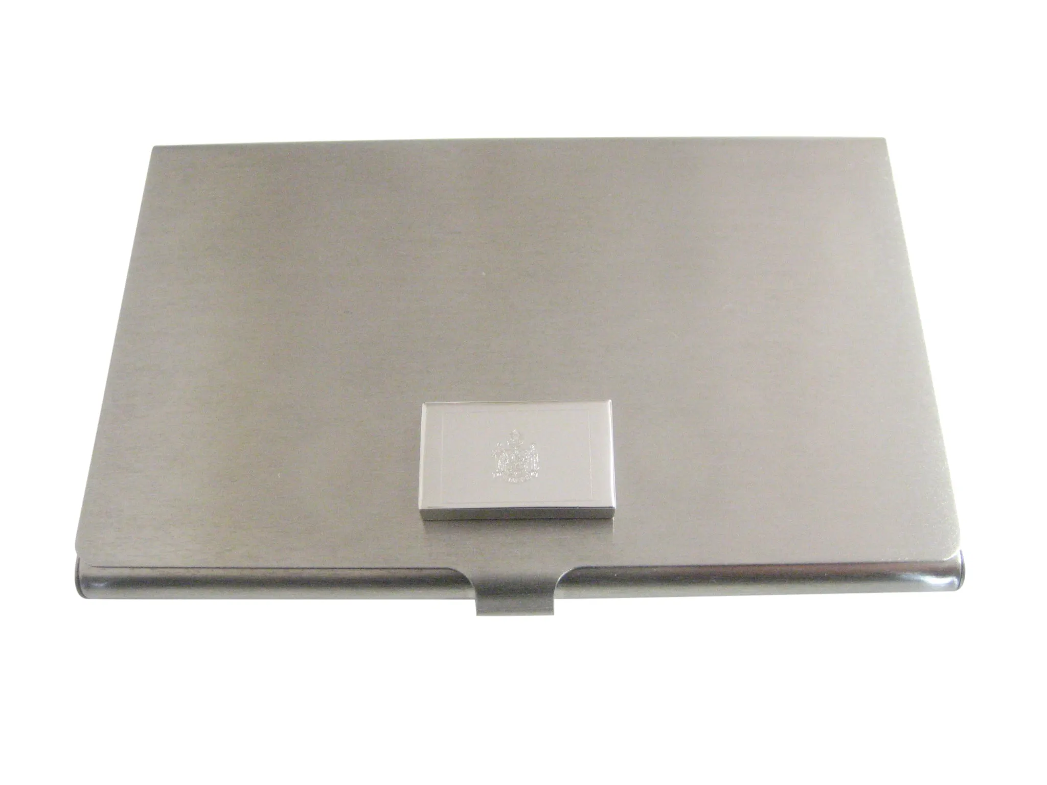 Silver Toned Etched Maine State Flag Business Card Holder