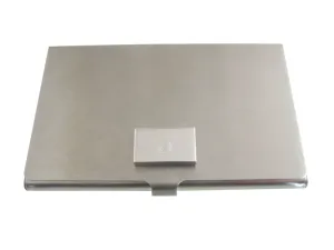 Silver Toned Etched Maine State Flag Business Card Holder