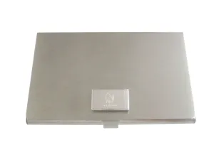 Silver Toned Etched Oklahoma State Flag Business Card Holder