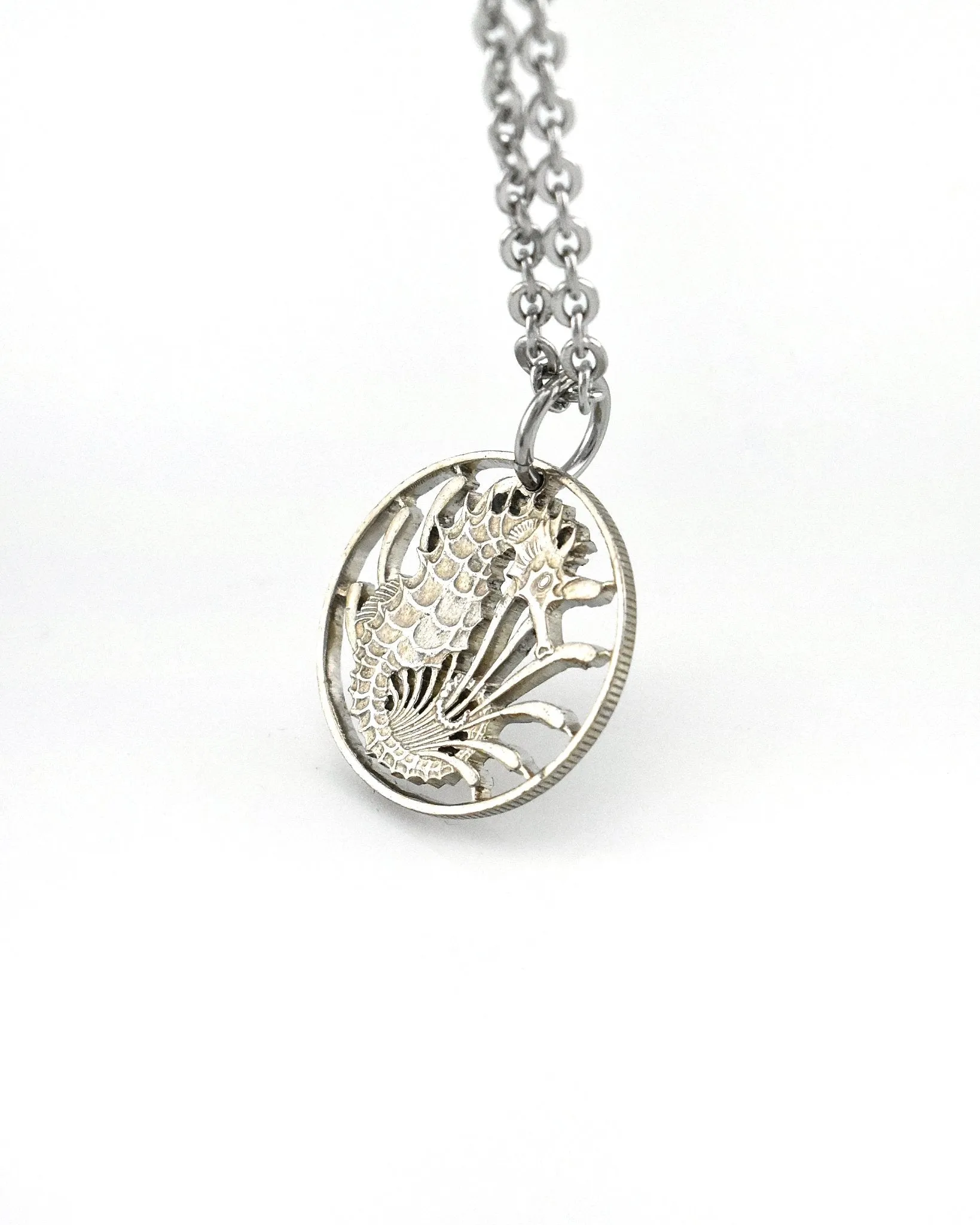 Singapore - Seahorse Cut Coin Pendant