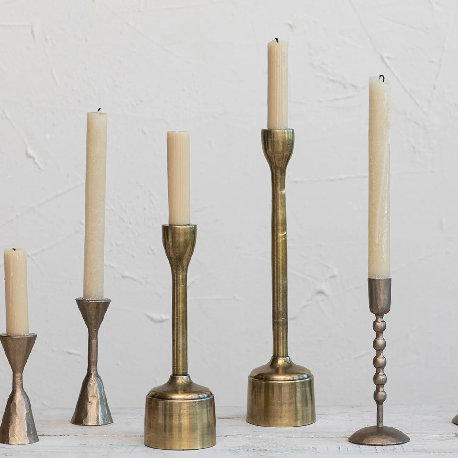 Slender Brass Candle Holders