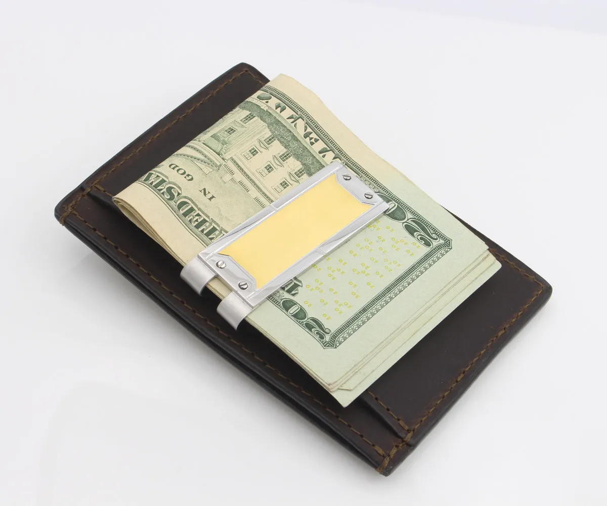 Slim Guy Front Pocket Black Leather Wallet