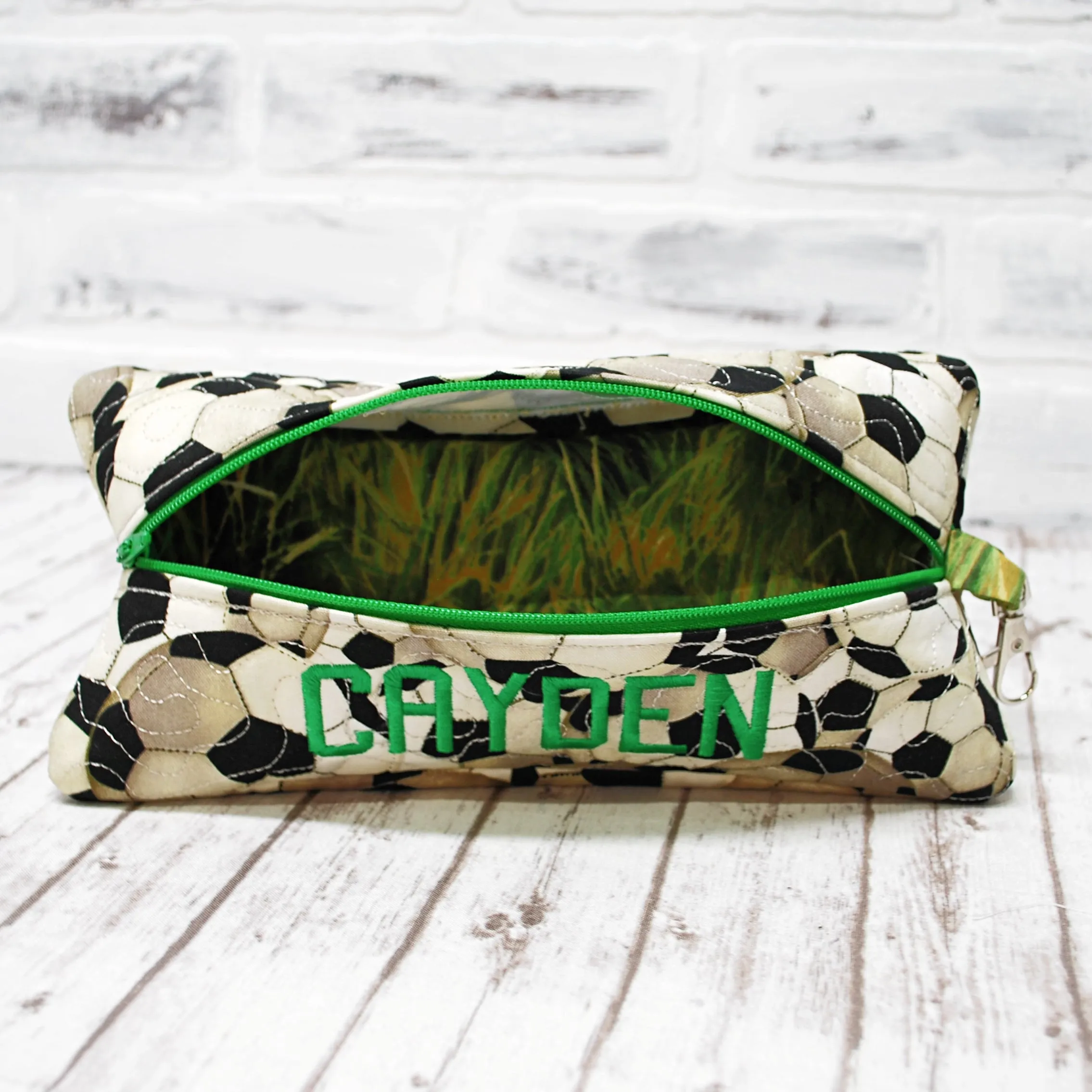 Soccer Personalized Quilted Pouch