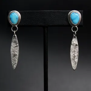 sonoran rose turquoise dangle earrings