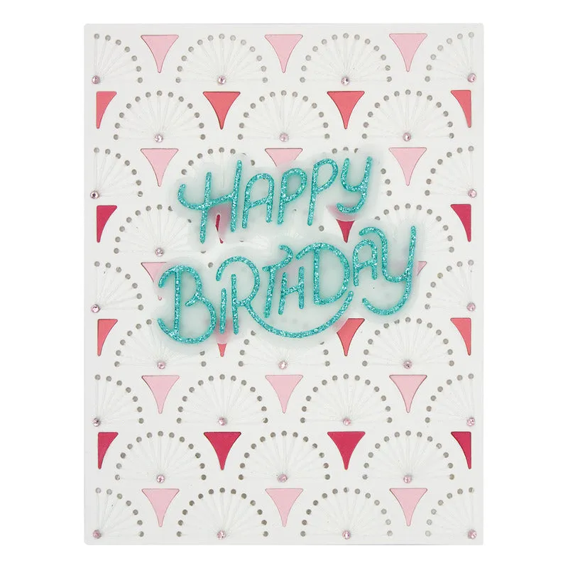 Spellbinders - Die - Birthday Celebrations - Stitched Fanfare