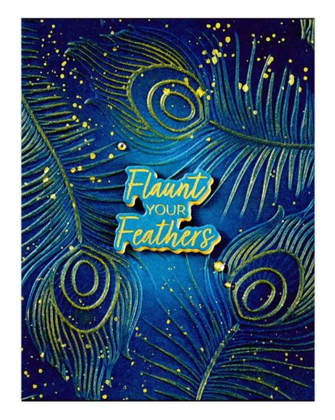 Spellbinders Feather Flourish 3D Embossing Folder {}
