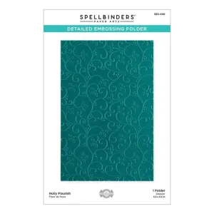 Spellbinders - Holly Flourish 2D Embossing Folder