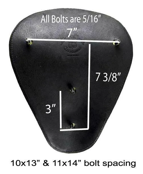 Spring Seat Chopper Bobber Harley Sportster Honda 10x13 Brn Dis Tooled Leather