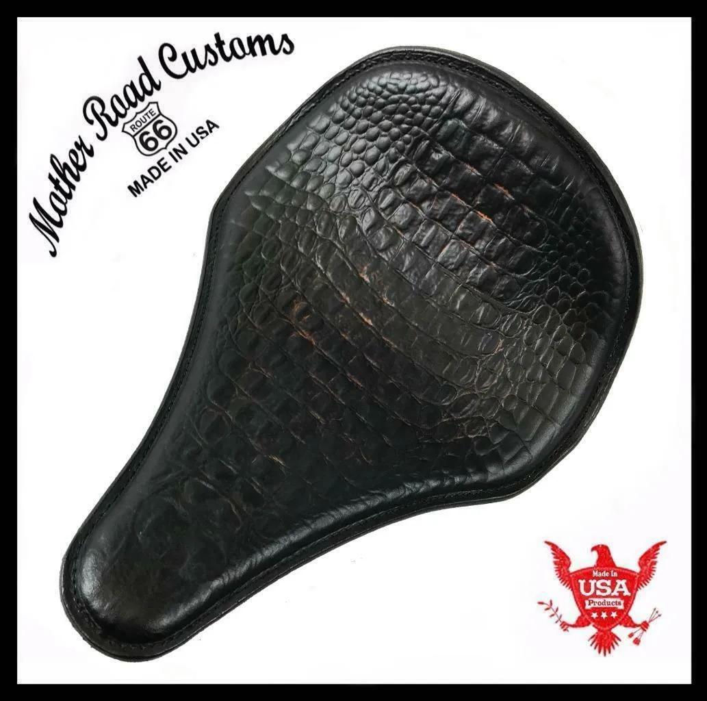 Spring Solo Seat 12x15 Long Nose Gator Chopper Harley Sportster Dyna USA MRC