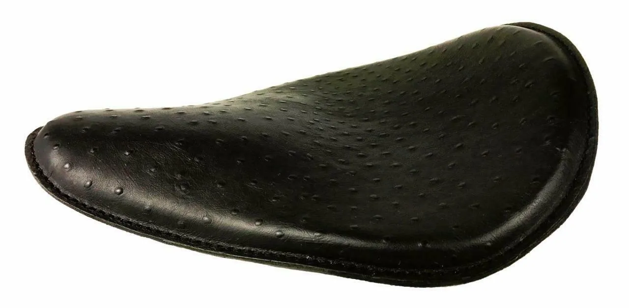 Spring Solo Seat Chopper Harley Sportster  10x13 Black Ostrich Leather Honda