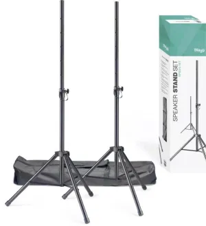 Stagg SPSQ10 Speaker Stands with Carry Bag (Pair), Ex-Display