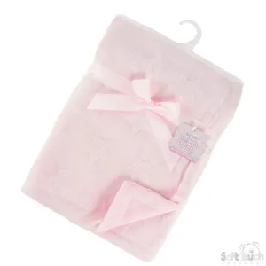 Star Embossed Blankets - Pink or Blue